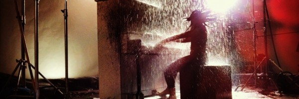 piano gets rained on