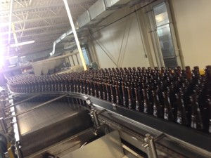 lots of bottles at the brewery