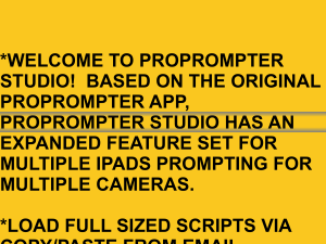 Pro prompter Screen Shot
